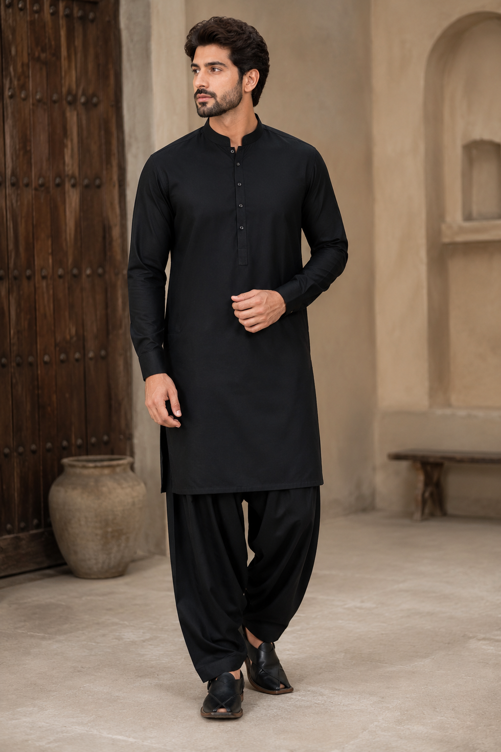Black Men's Shalwar Kameez